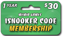 1 Year iSnooker Membership Code